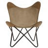 Butterfly chair in canvas and leather - Marcel Collection