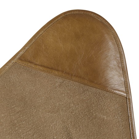 Butterfly chair in canvas and leather - Marcel Collection