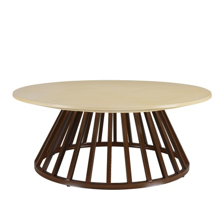 Table basse GREGOIRE 100x100cm acier rouille