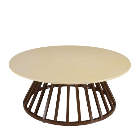 Table basse GREGOIRE 100x100cm acier rouille