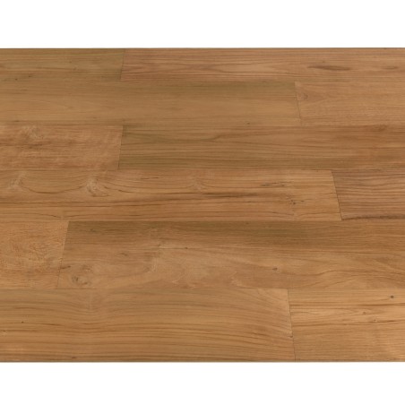 Table à manger ext. 250/350x100cm teck recyclé pieds métal