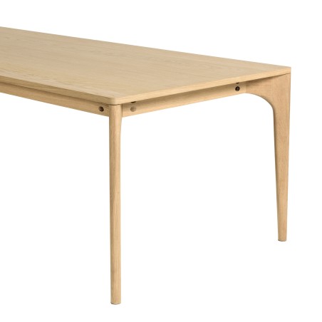 Outdoor dining table 250/350x100cm natural oak legs