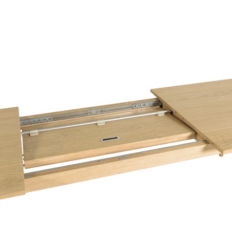 Outdoor dining table 250/350x100cm natural oak legs