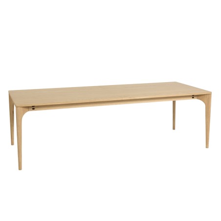 Outdoor dining table 250/350x100cm natural oak legs