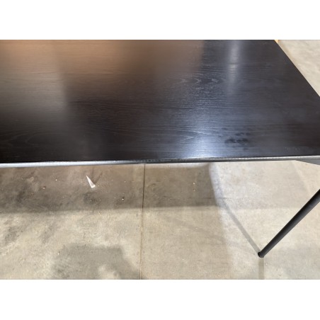 SECONDE MAIN - Table à manger rectangulaire noire 220x100cm piètement métal
