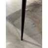 SECOND HAND - Ovoid side table with textured black matt top and black iron legs