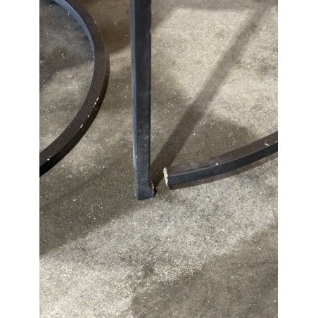 SECONDE MAIN - Set de 2 tables d'appoint rondes gigogne Teck recyclé Acacia