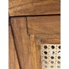 SECONDE MAIN - Fauteuil mindi et cannage bois foncé