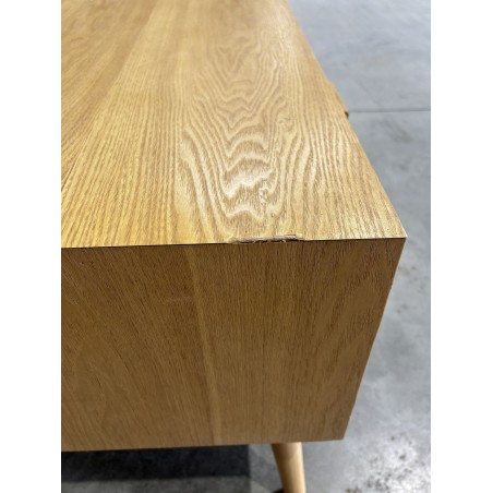 Natural-coloured coffee table with 2 drawers | SECOND HAND