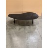 Ovoid coffee table with textured black | SECOND LIFE