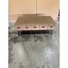 SECONDE MAIN - Table basse en pin et métal bois 1 tiroir