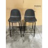 TOM - Set of 2 Anthracite John Bar Stools