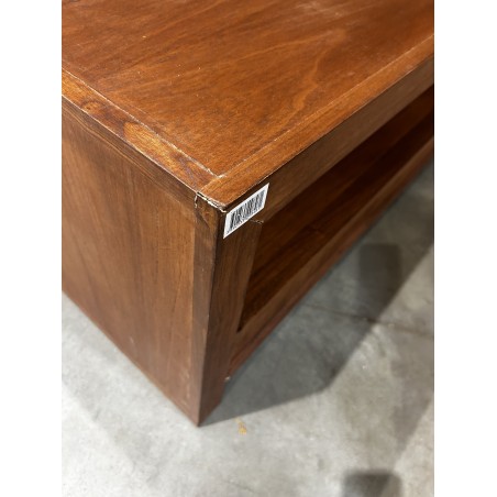 LAUREN Brown TV Stand with 2 Large Drawers and 1 Small Drawer