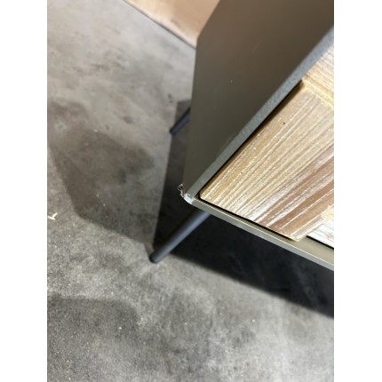 CARLA Sideboard 2 Doors Fir Wood and Metal Legs - Elegant Storage Solution