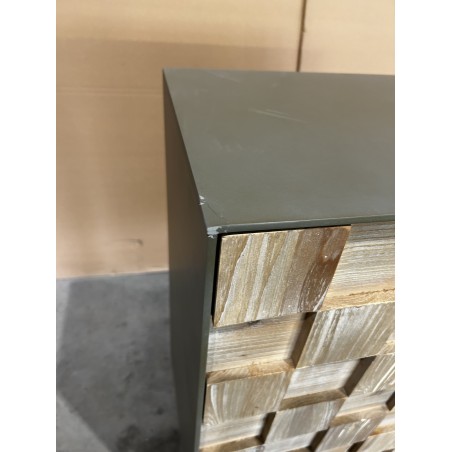 CARLA Sideboard 2 Doors Fir Wood and Metal Legs - Elegant Storage Solution