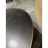 SECONDE MAIN - Table basse ronde 120x120cm en fer noir et bordure dorée