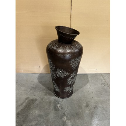 HONORE Aluminium Vase L40cm H85cm Dark Copper