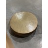SECONDE MAIN - Table basse ronde 106x106cm effet martelé aluminium doré