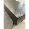 ANGELO Black Wooden TV Stand with 3 Drawers and Cane Finish