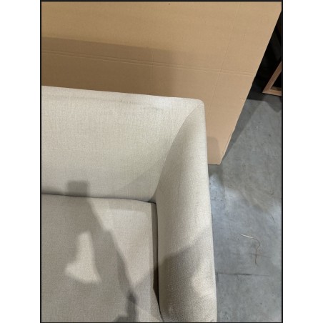 SECONDE MAIN - Canapé beige 3 places pieds en métal noir