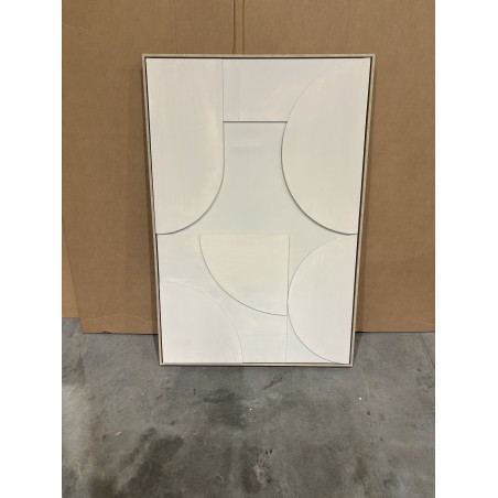 HOMER Wall Decoration 83x123cm - Abstract Beige Shapes in Relief