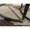 SECOND HAND - Set of 3 Round Brown Side Tables - Recycled Teak Acacia Mahogany Black Metal Legs SIXTINE