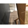 SECONDE MAIN - Ensemble de 2 fauteuils de jardin pliants en bois Acacia et rotin synthétique