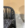 Fauteuil de jardin noir avec cordage | SECONDE VIE