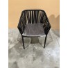 Fauteuil de jardin noir avec cordage | SECONDE VIE