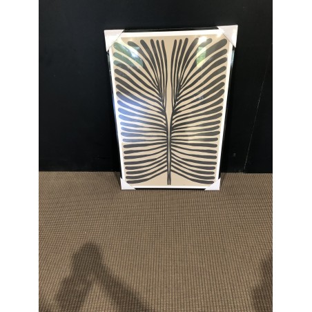 HOMER Wall Decoration A - Japanese Paper, Black Frame - 63x93cm