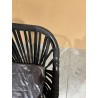 Fauteuil de jardin noir avec cordage noir | SECONDE VIE
