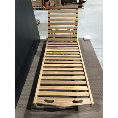 Premium Teak Sun Lounger with Wheels - Rot-Resistant Garden Furniture