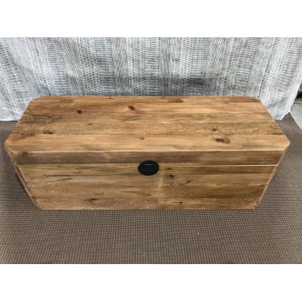SECONDE MAIN - Coffre rangement marron bois