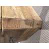 SECOND HAND - Brown storage chest, recycled pine with black metal handles