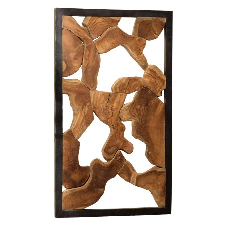 Wall decoration 120x70 abstract shapes in teak | SECOND LIFE