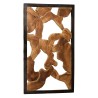 Wall decoration 120x70 abstract shapes in teak | SECOND LIFE
