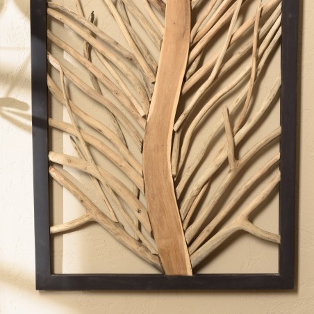Wall decoration 120x70cm teak tree of life motif | SECOND-HAND