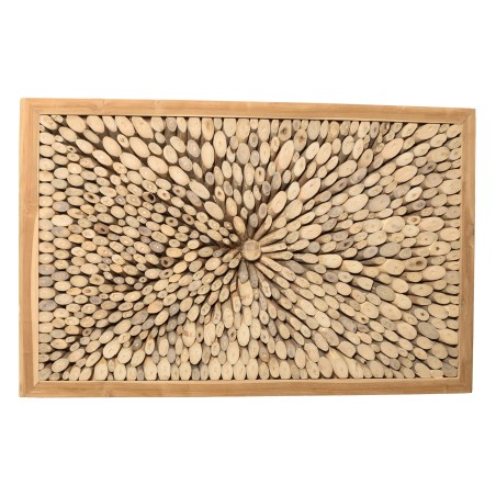 Decorative item, 120 x 70 cm, teak branches, natural frame | SECOND LIFE