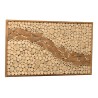 120x70cm teak wall decoration, natural frame | SECONDE VIE