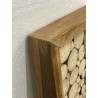120x70cm teak wall decoration, natural frame | SECONDE VIE