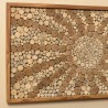 Teak mosaic wall decoration, 120x70 cm | Second-hand