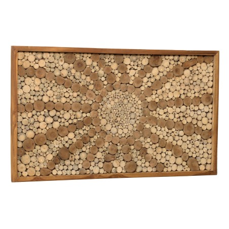 Déco murale en teck mosaïques 120x70 cm | Seconde main