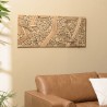 Rectangular wall decoration 120x50cm teak mosaics | Second life