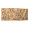 Rectangular wall decoration 120x50cm teak mosaics | Second life
