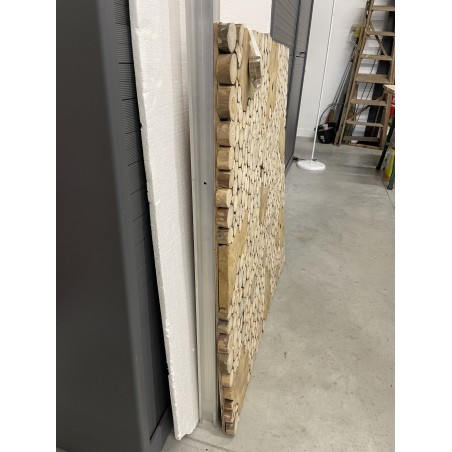 Square wall decoration 100x100cm teak mosaics - model 1 | second-hand