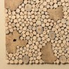 Décoration murale carrée 100x100cm mosaïques en teck - modèle 1 | seconde main