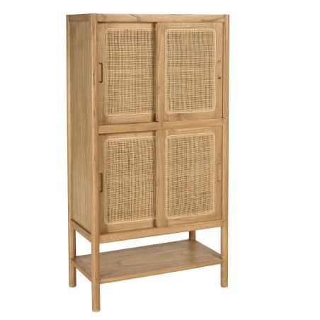 Dish cabinet with 2 shelves / 2 doors - Mindi / Rattan | Amy Collection