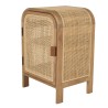 Rounded bedside table in mindi wood and rattan | Amy Collection Rounded bedside table in mindi wood and rattan | Amy Collection