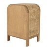 Rounded bedside table in mindi wood and rattan | Amy Collection Rounded bedside table in mindi wood and rattan | Amy Collection
