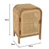 Rounded bedside table in mindi wood and rattan | Amy Collection Rounded bedside table in mindi wood and rattan | Amy Collection